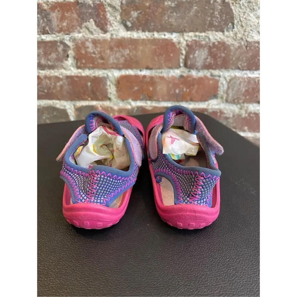 NIKE BABY Blue/Pink Neoprene Water Shoe Sandal Infant Size 6-7